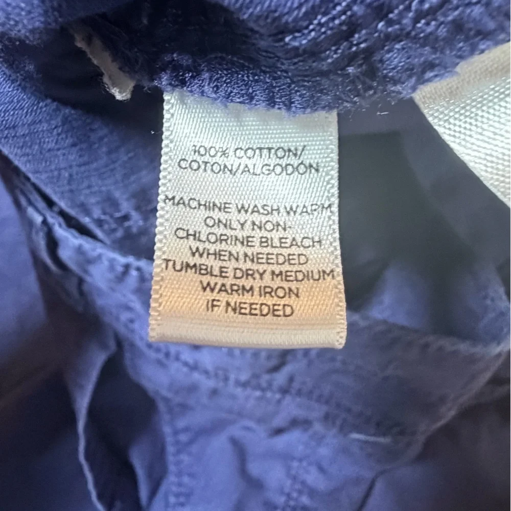 LOFT 100% Cotton Navy Blue Cargo Capri Pants Size 0